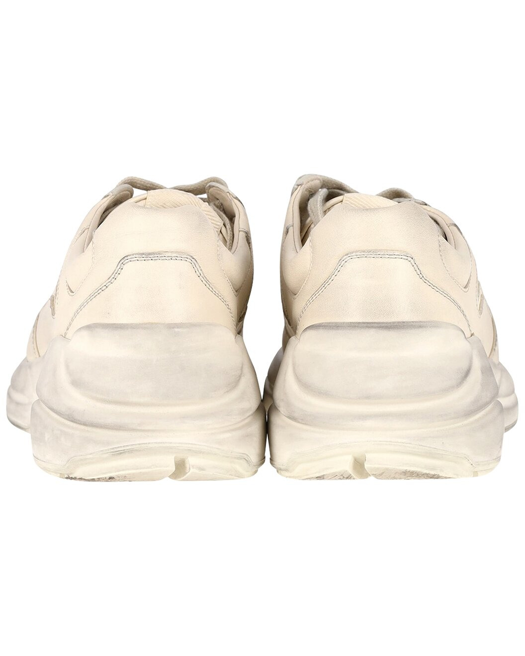 Gucci Women's Leather Distressed Rhyton Sneaker (Authentic Pre-Loved) - 3