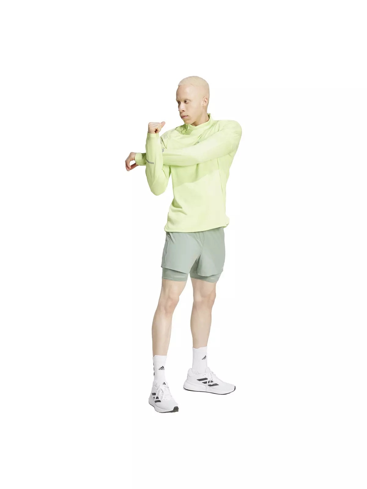 Men's Ultimate Running Reflective 2-in-1 Shorts -Green - 5