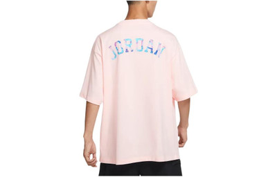 Jordan Air Jordan Solid Color Round Neck Pullover Brand Multi-Color Short Sleeve T-Shirt Men's Light Pink D outlook