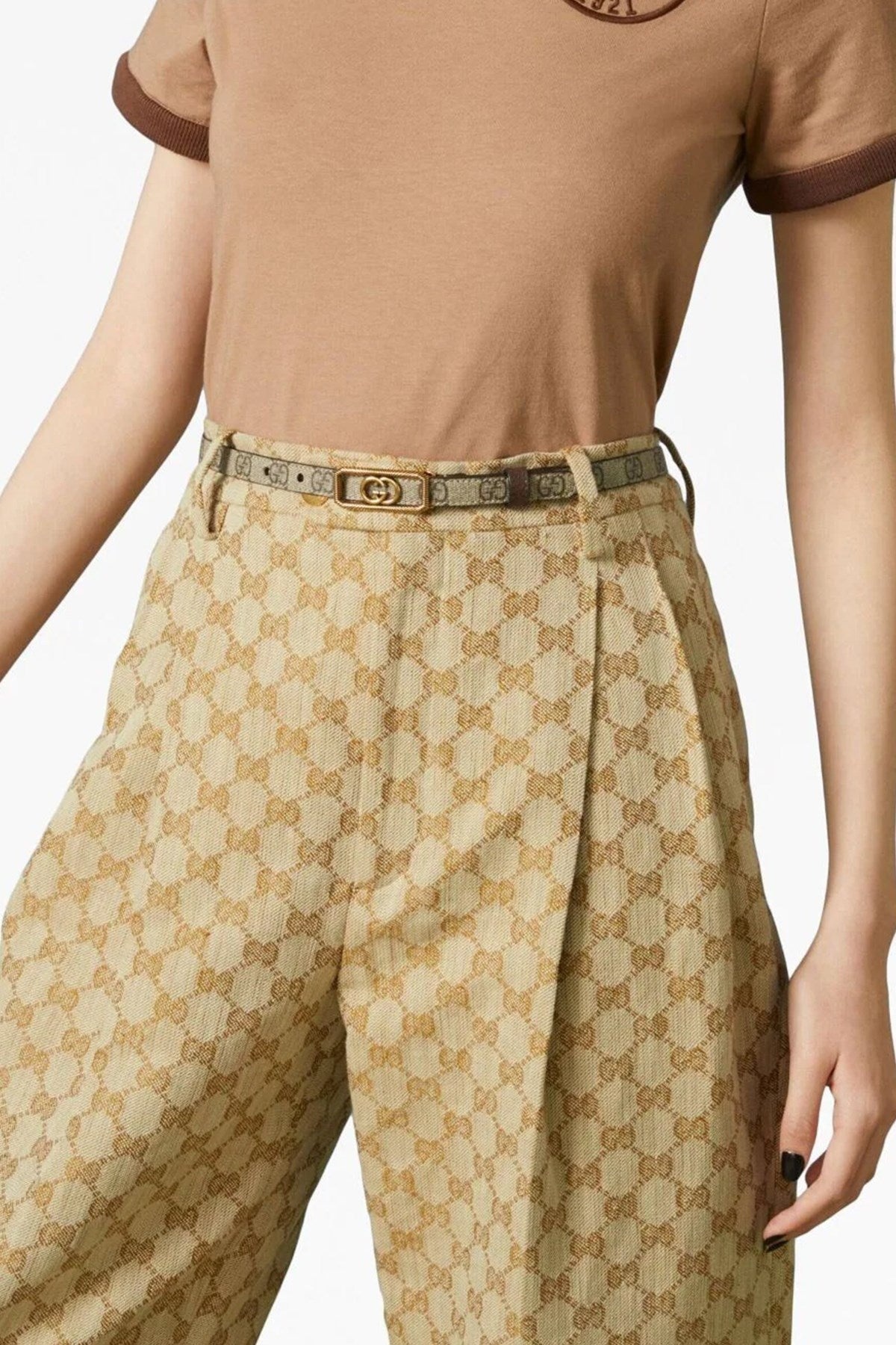 Gucci Interlocking G Buckle Thin Belt - 3