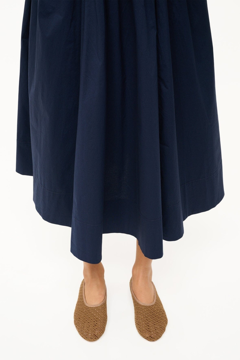 STAUD ALBA BALLET FLAT CAMEL CROCHET 5