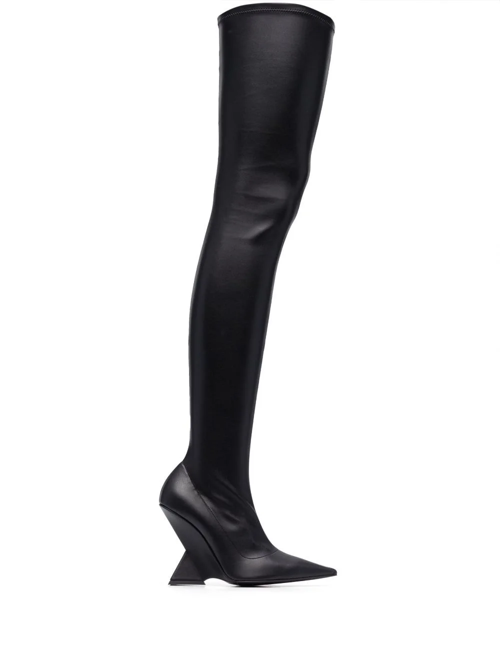 Cheope 110mm leather above-knee boots - 1
