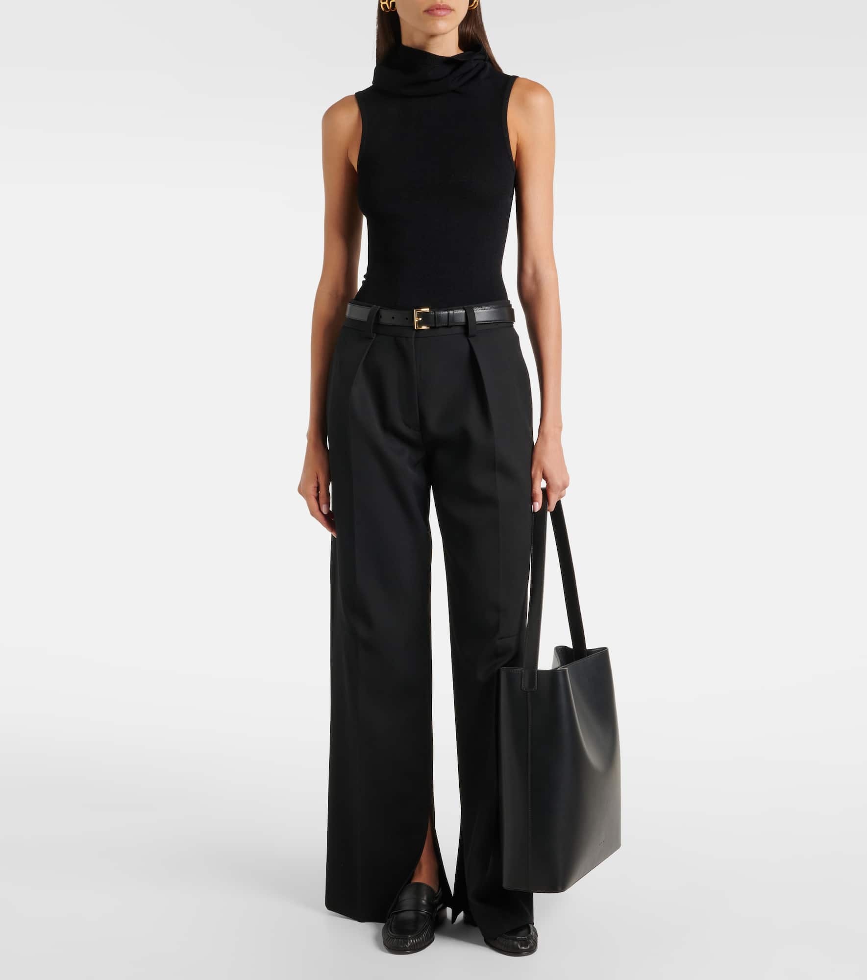 Sac Large leather tote bag - 5