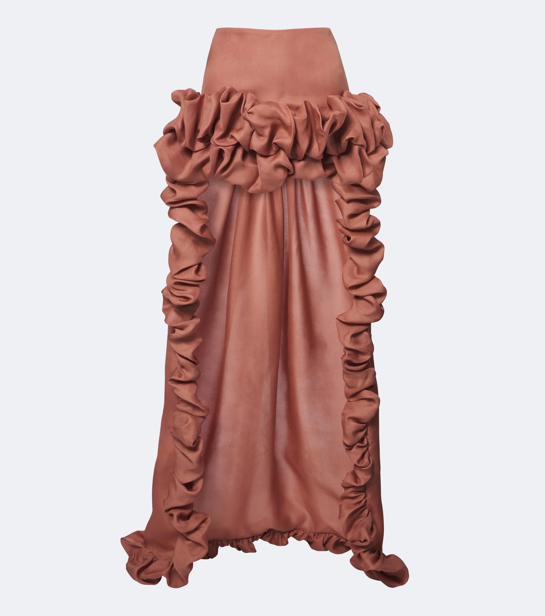 Bubble silk gazar miniskirt - 1