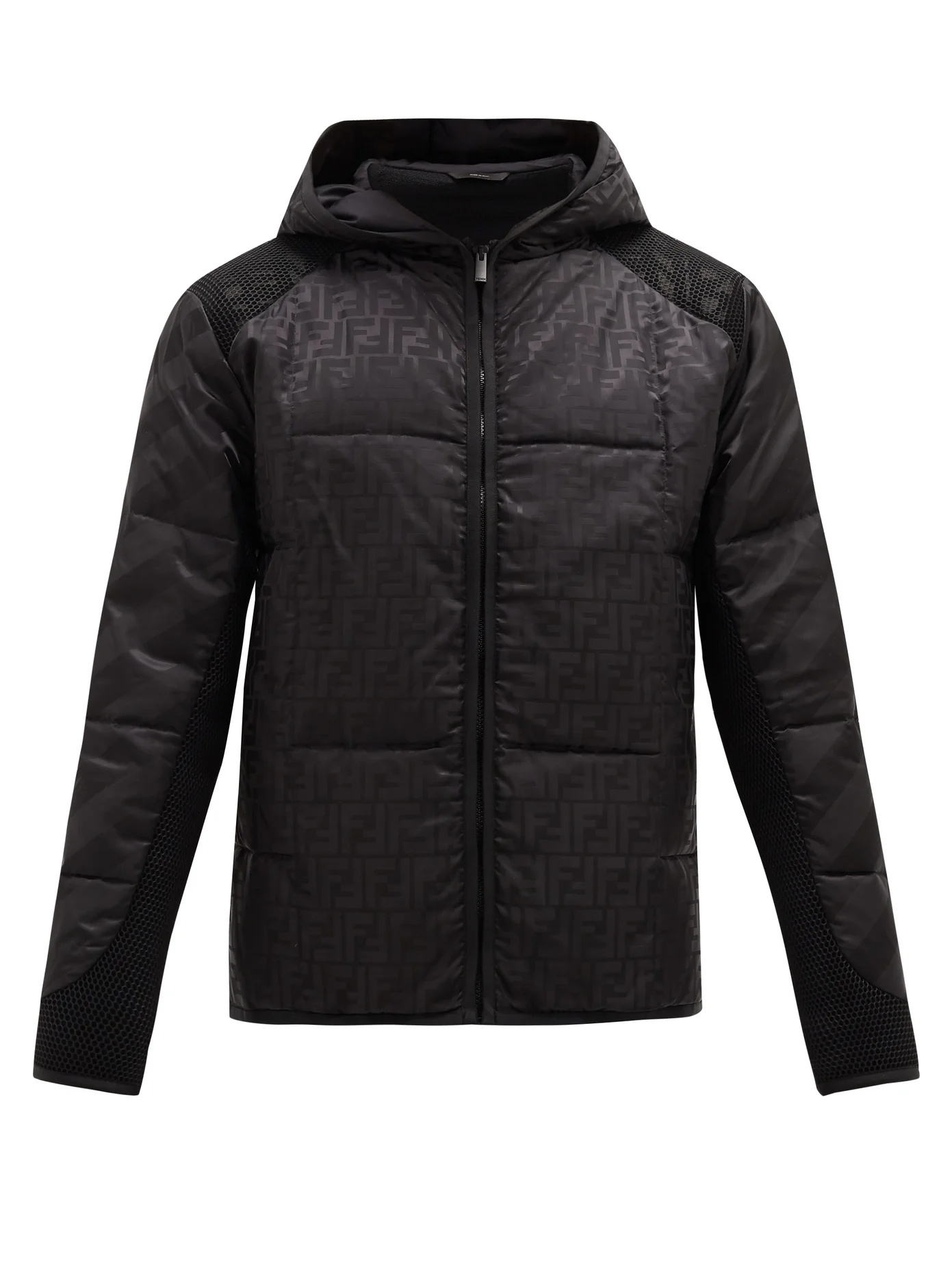 FF-jacquard mesh panel down jacket - 1