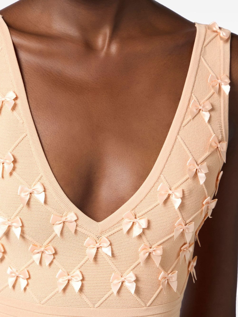 bow-embellished midi dress 5