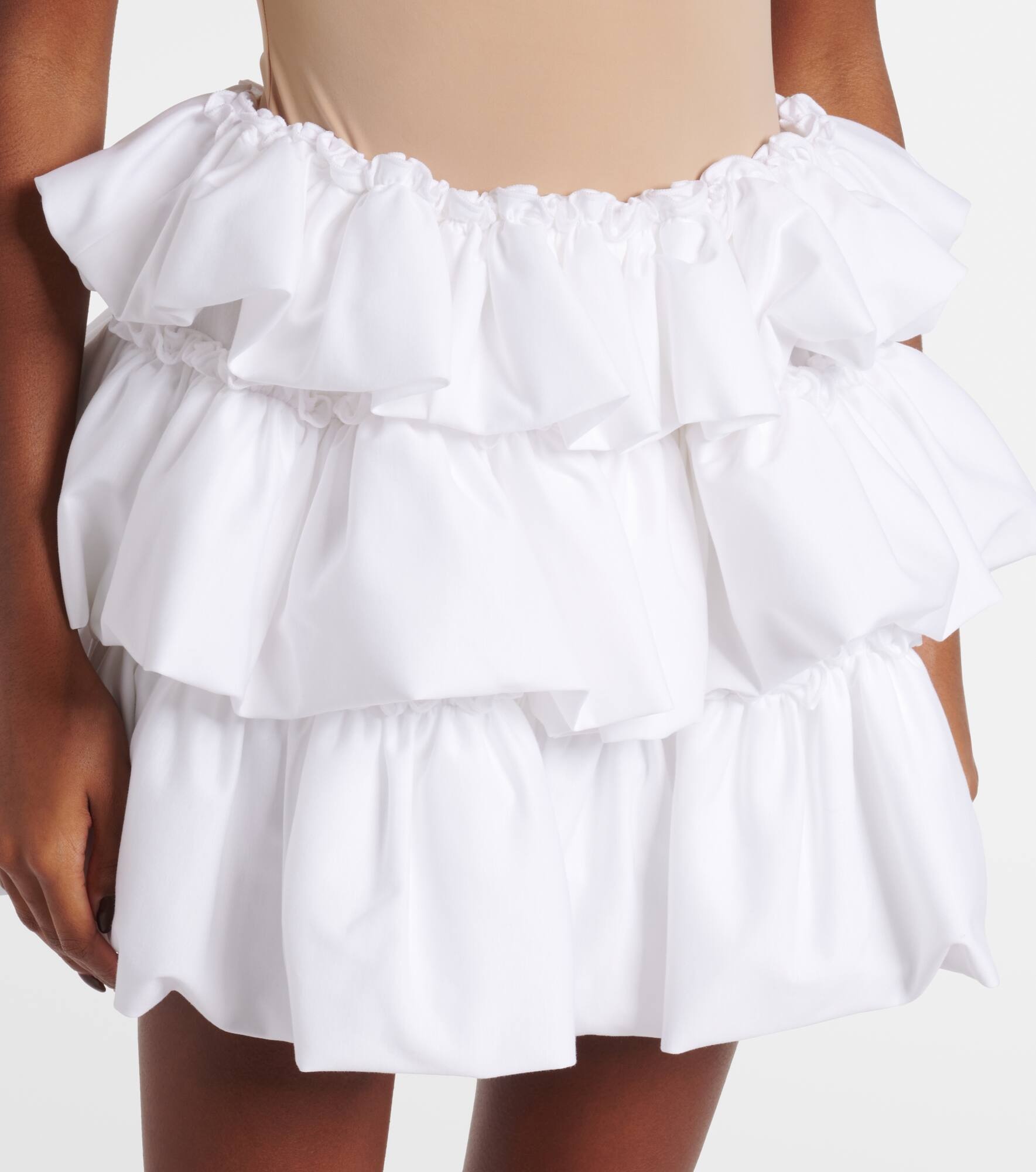 Tiered cotton miniskirt - 4