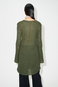 Our Legacy Two Face Dress Moor Green Crochet | REVERSIBLE