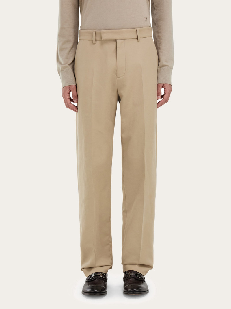 FERRAGAMO Cotton cashmere chinos outlook