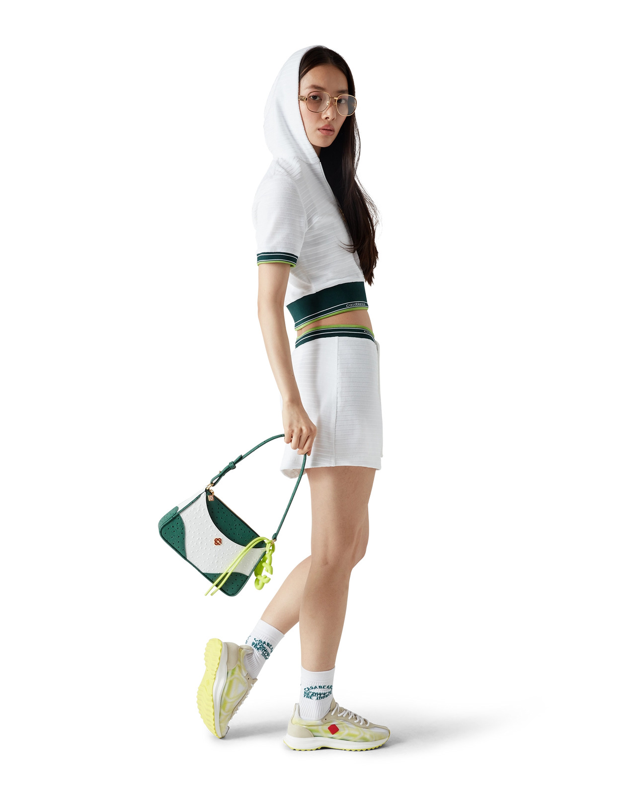 White & Green Jeanne Pochette Shoulder Bag | Casablanca Paris - 3
