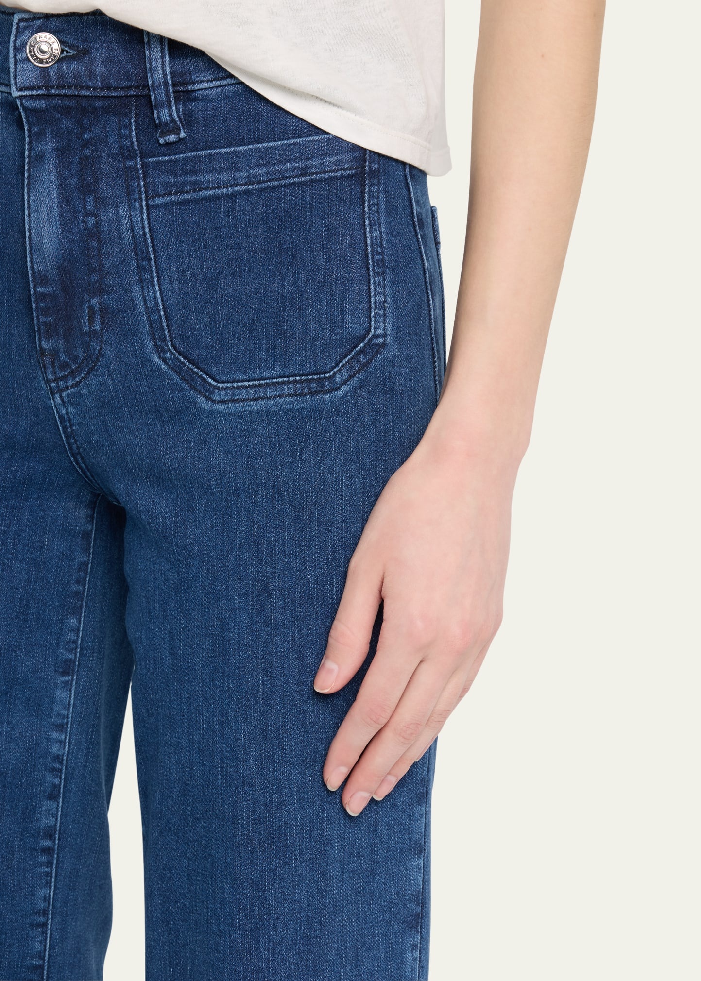 Le Slim Palazzo Modernist Pocket Jeans - 5