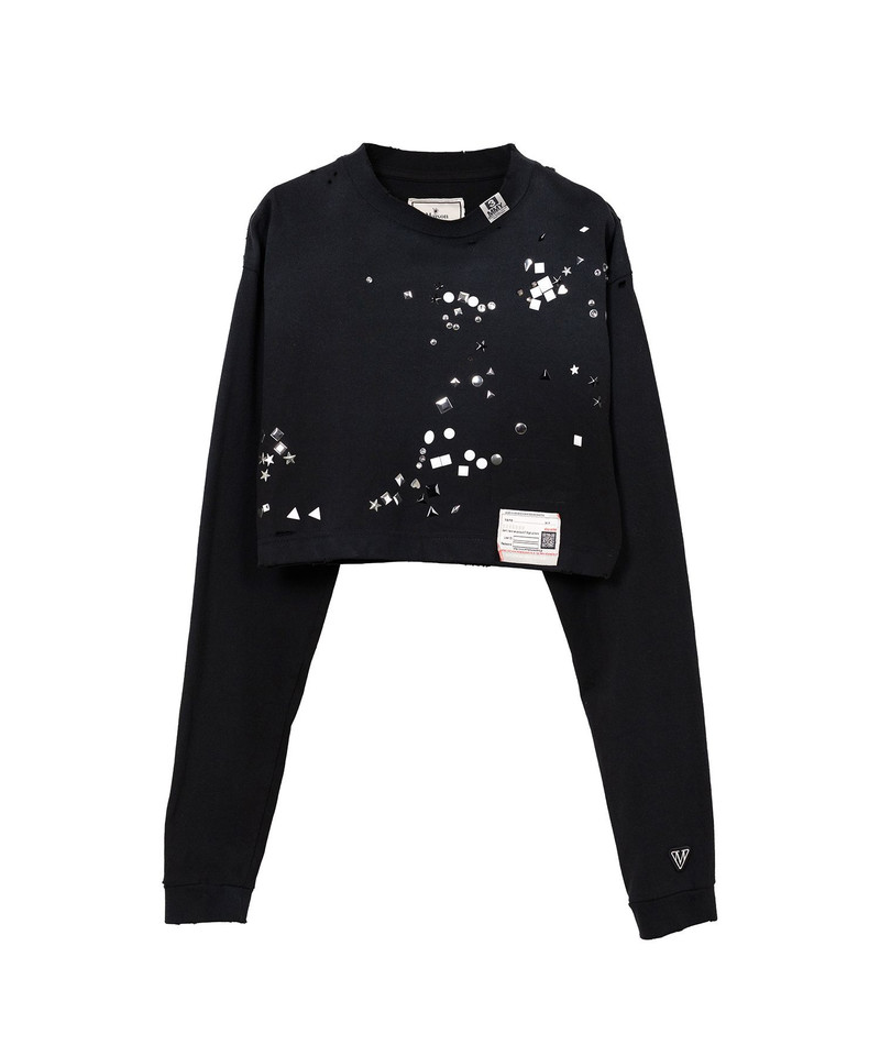 Embellished Cropped Long Sleeve T-shirt 26