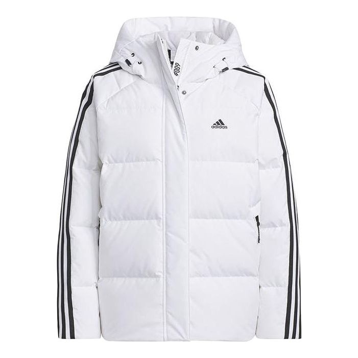 (WMNS) adidas Three Stripes Puffer Down Jackets 'White' IT8721 - 1