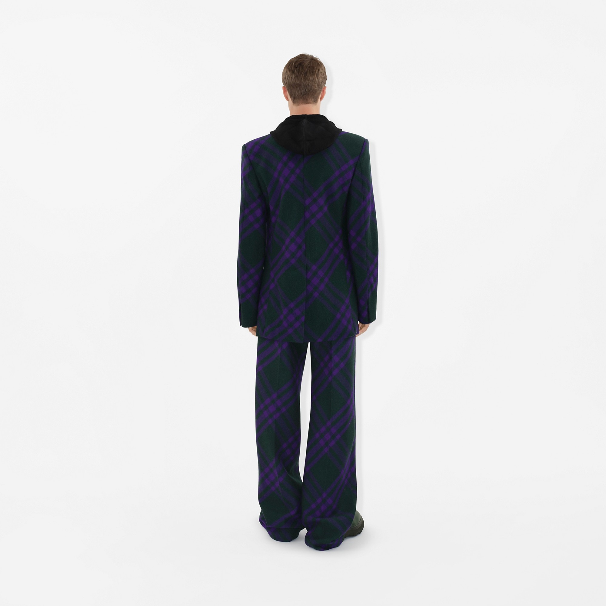 Check Wool Trousers - 4