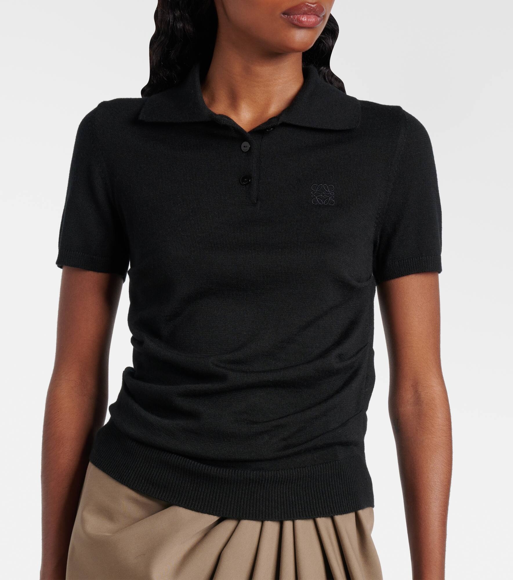 Cashmere and silk polo shirt - 5