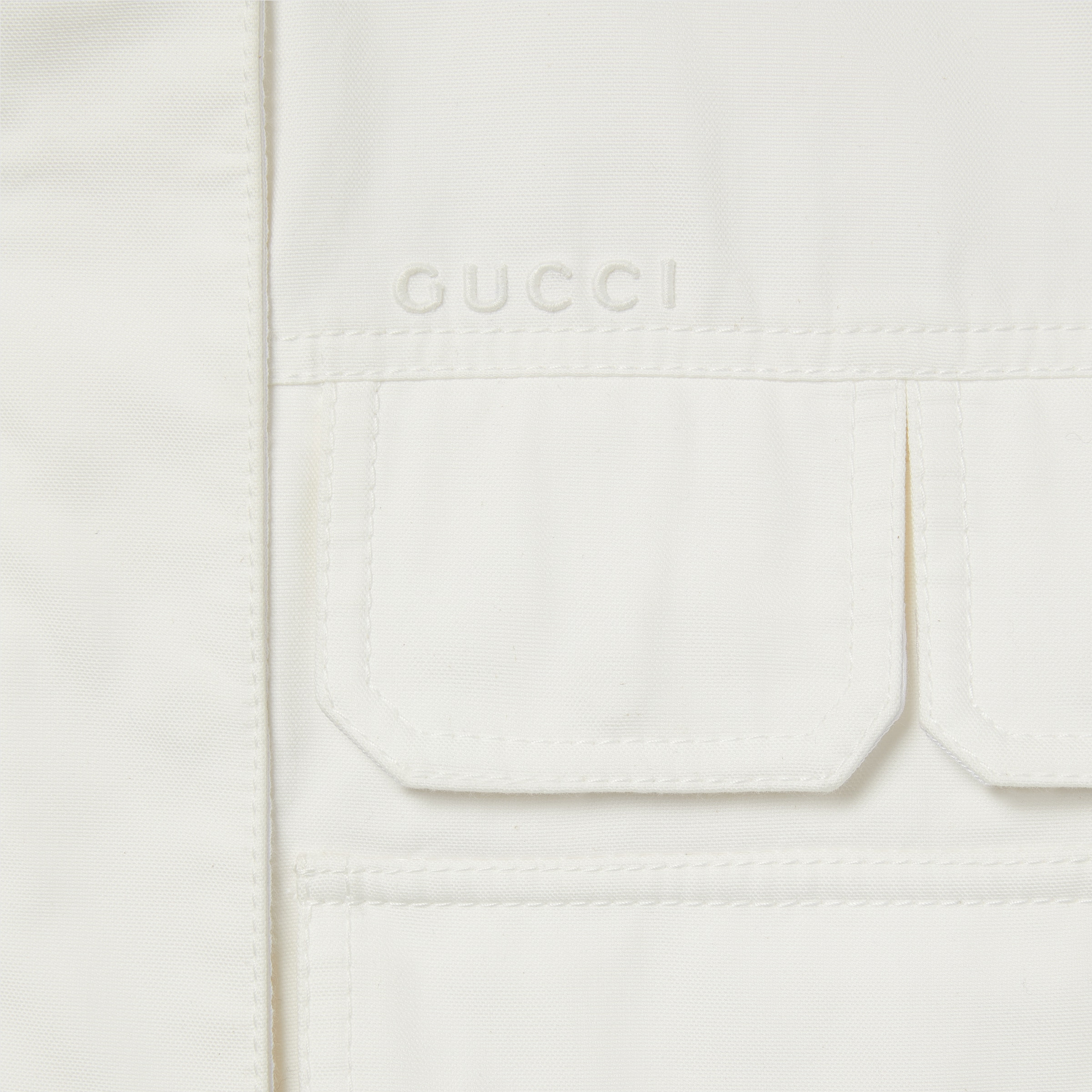 Light cotton canvas gilet with embroidery - 6
