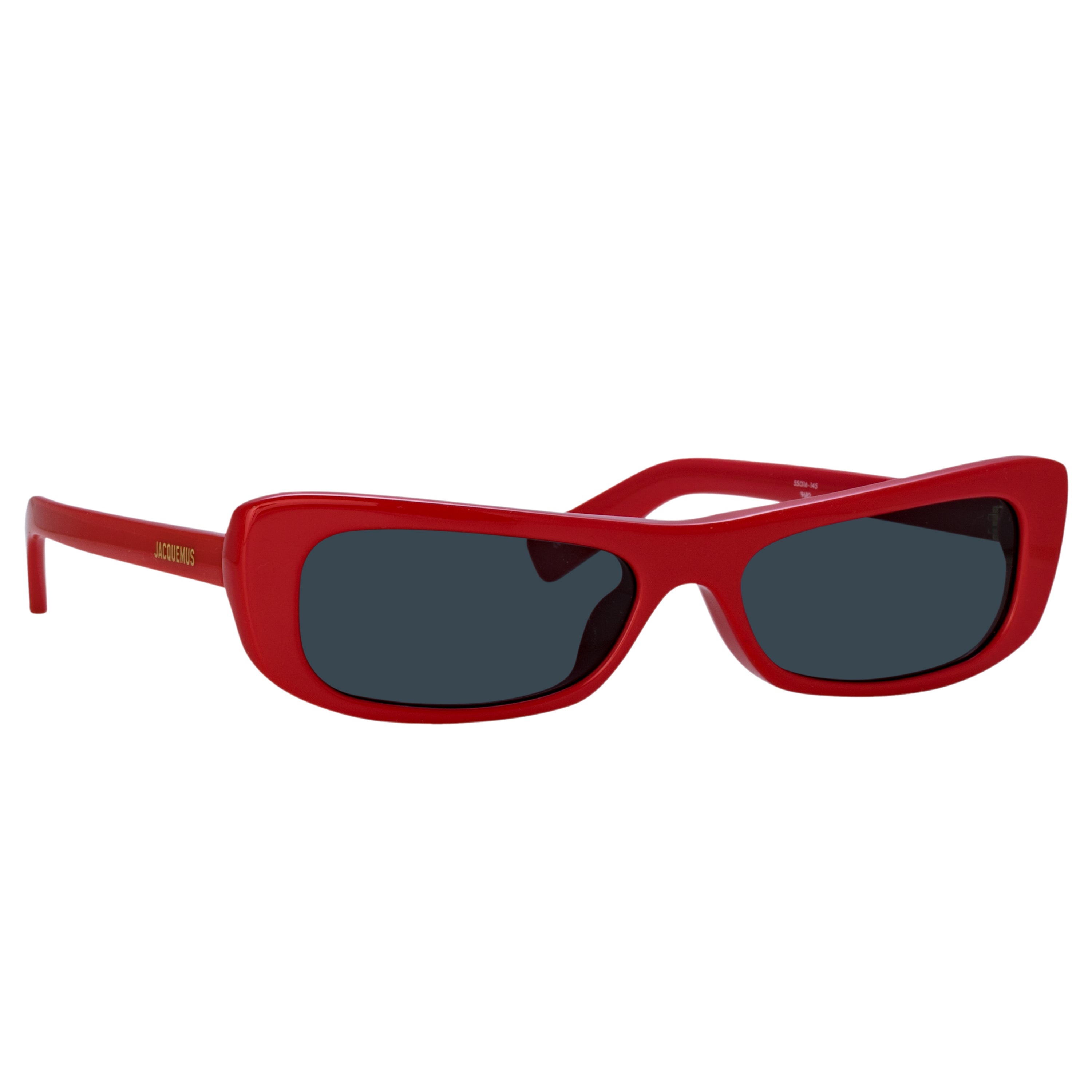 Capri Rectangular Sunglasses in Red - 3