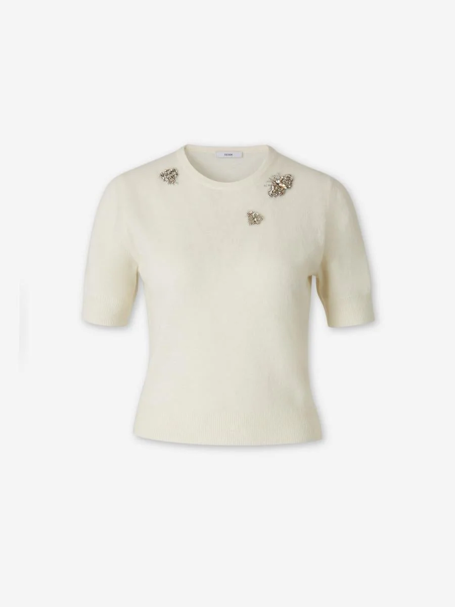 Erdem Embroidered Knit Top - 1