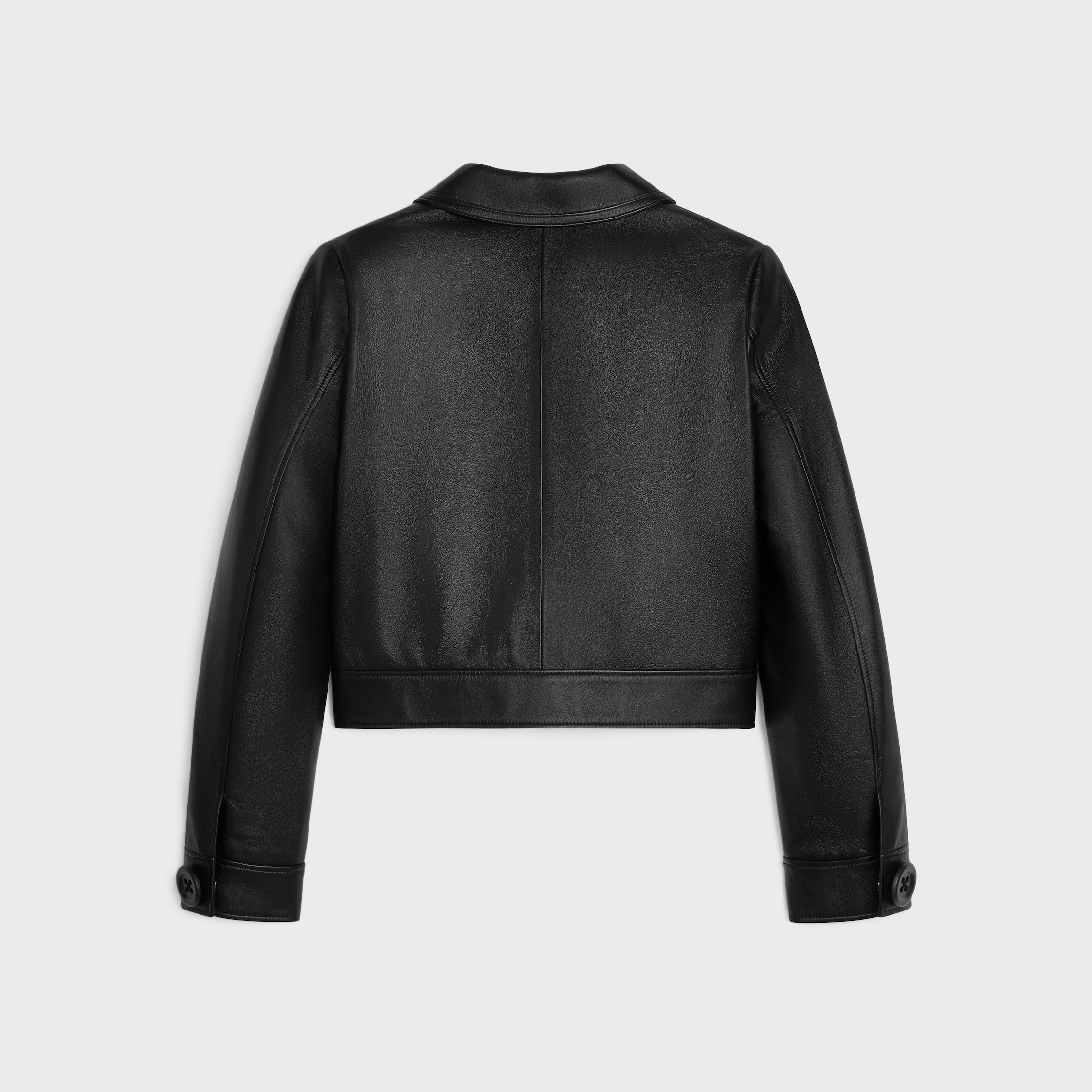 straight blouson jacket in soft lambskin - 2