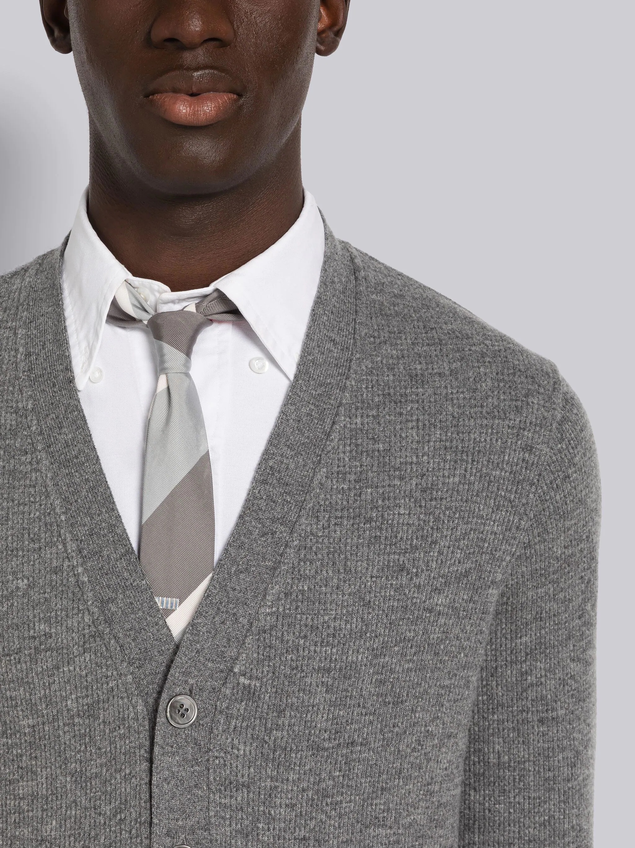 Cashmere Waffle Cardigan - 5