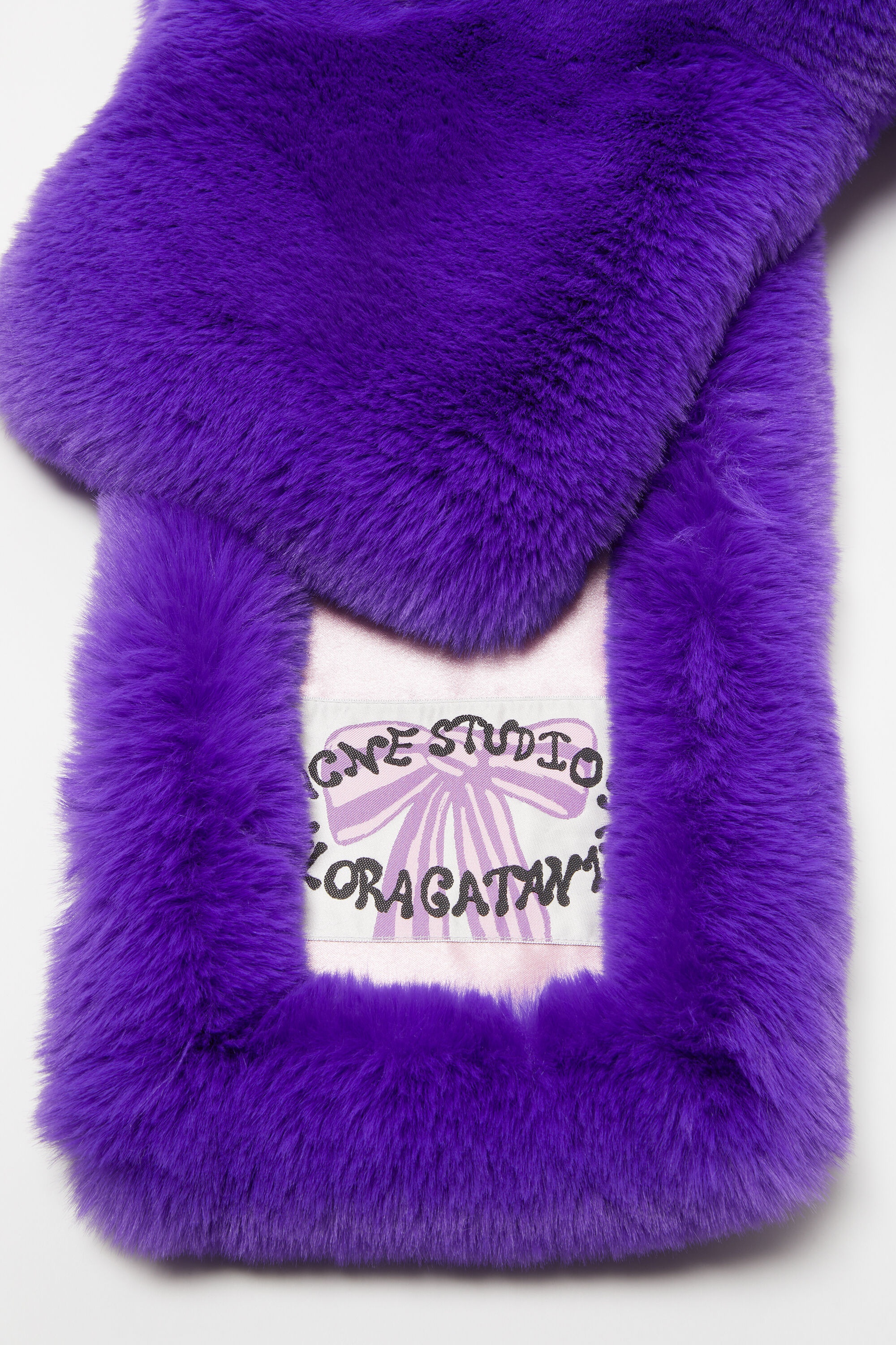 Furry scarf - Purple - 4