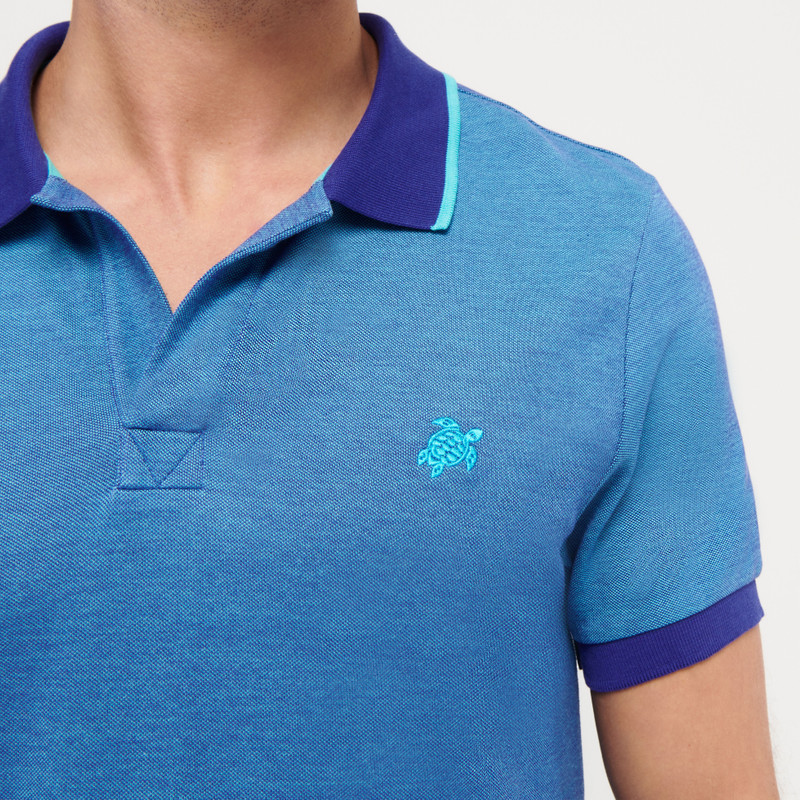 Men Changing Cotton Pique Polo Shirt Solid 5