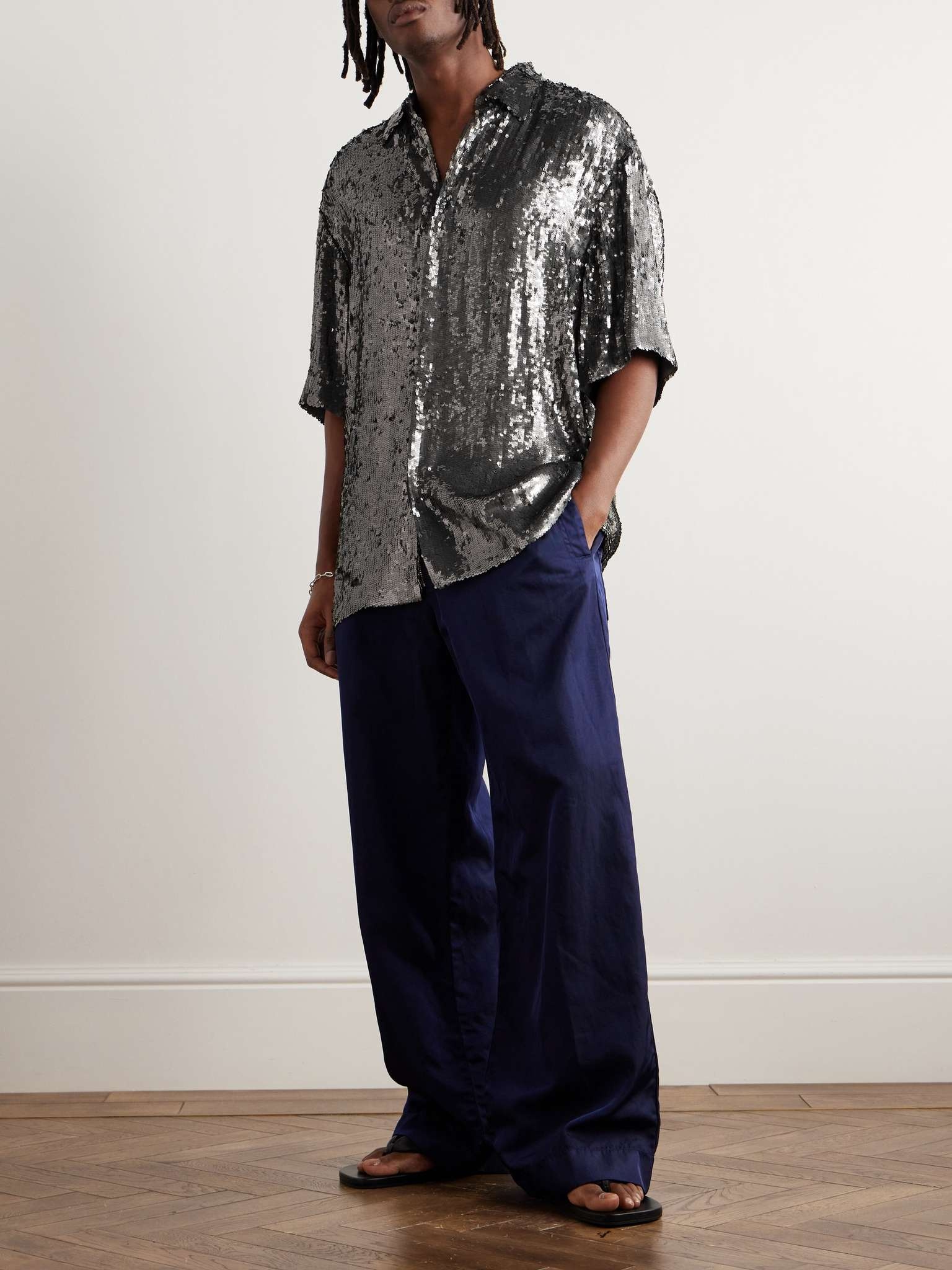 Sequinned Tulle Shirt - 2