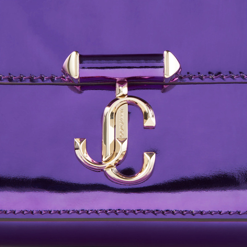 Avenue Wallet W/ Chain
Cassis Liquid Metal Leather Wallet with Chain Strap 3