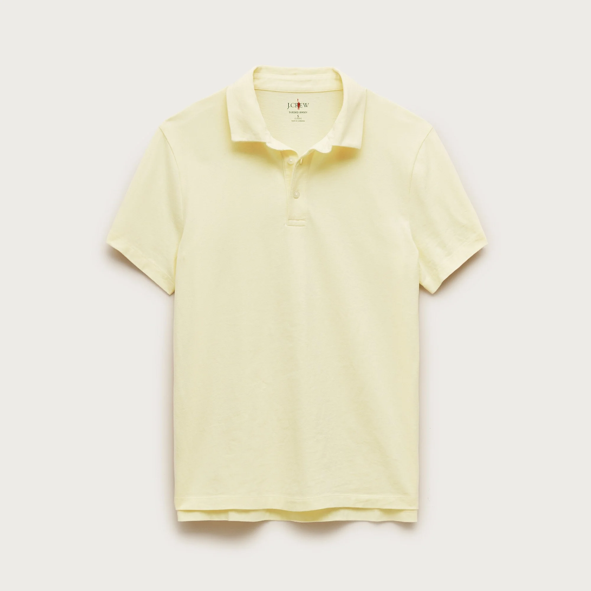 Sueded cotton polo shirt - 1