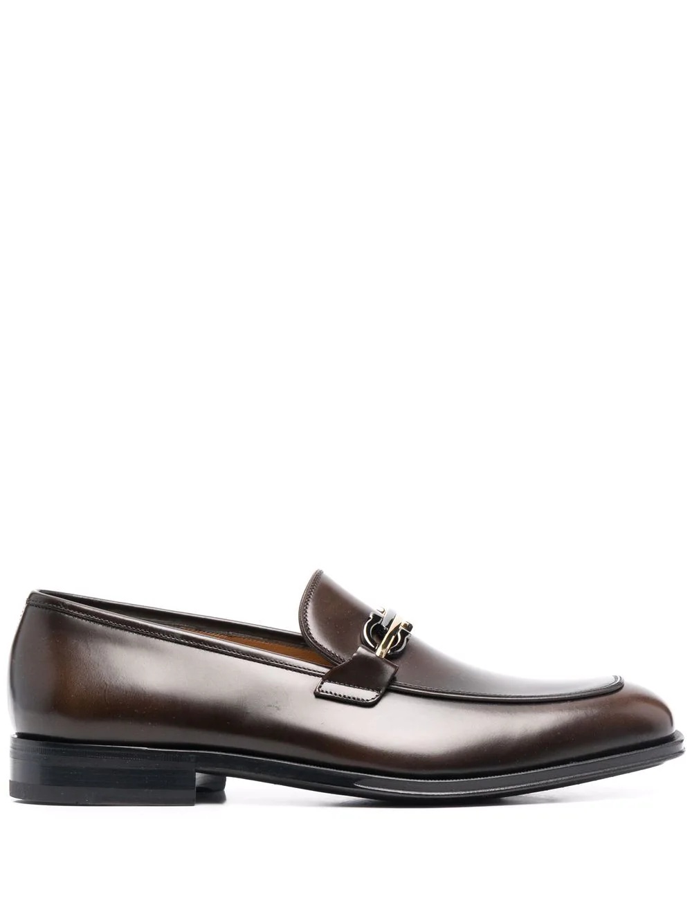 square-toe horsebit slip-on loafers - 1