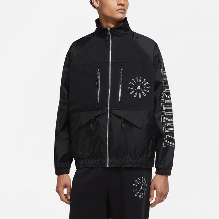 Air Jordan Printing Casual Training Lightweight Jacket Black DD0388-010 - 3