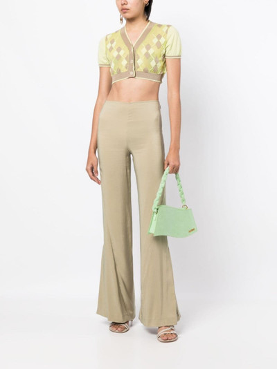 JACQUEMUS argyle-check-pattern cropped top outlook