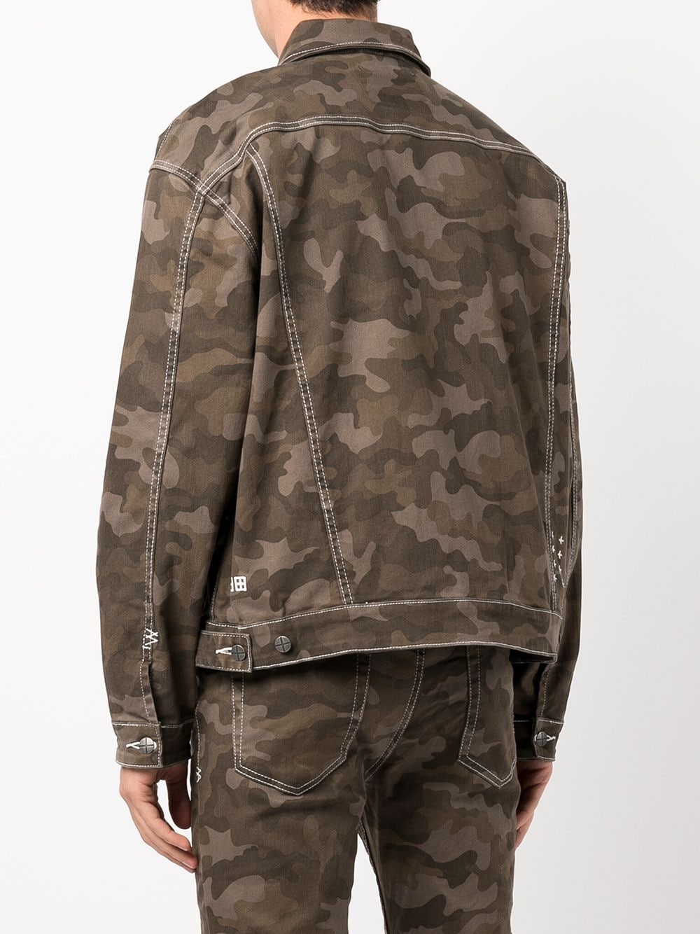 camouflage-print denim jacket - 4