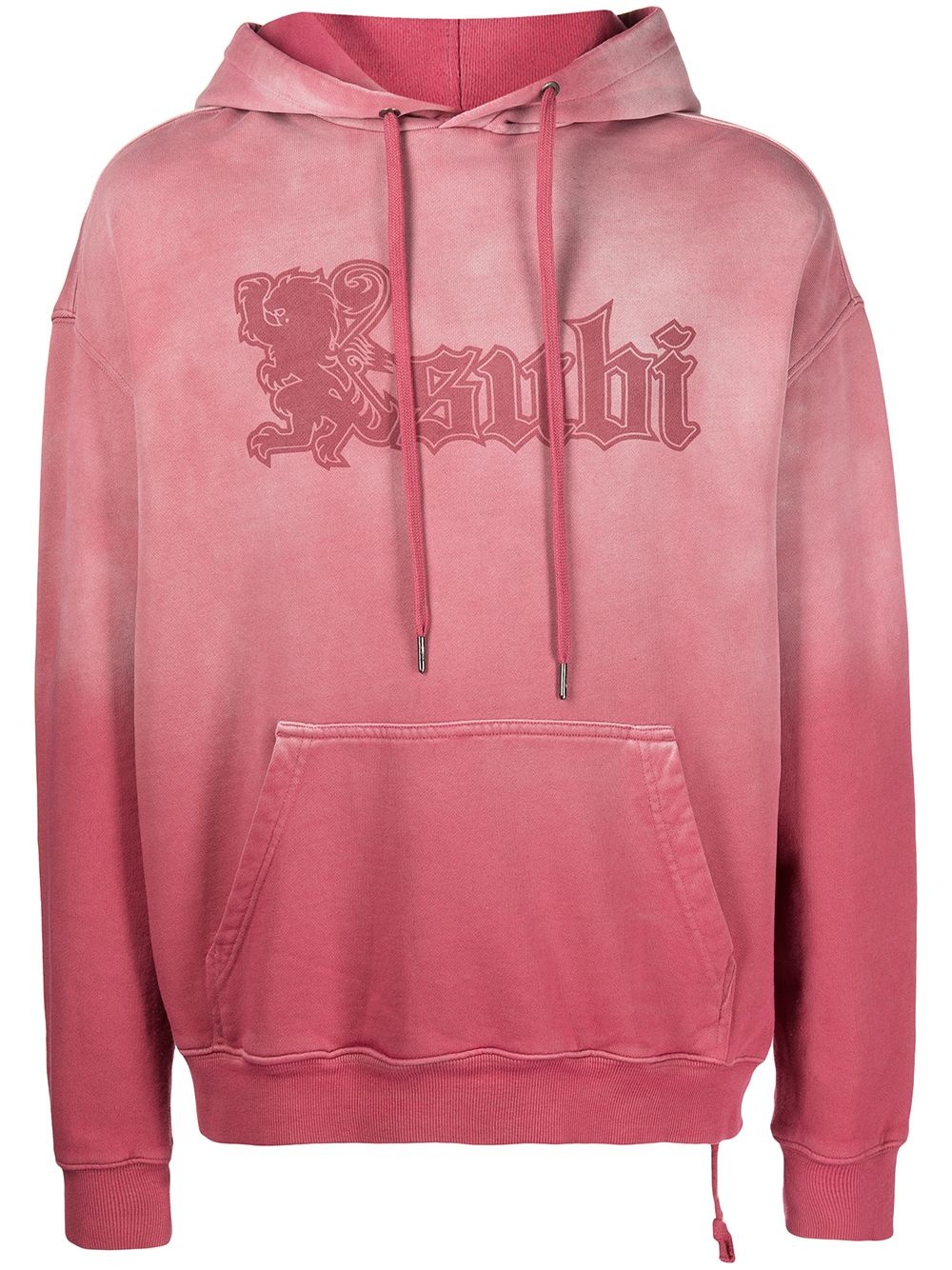 logo-print ombre hoodie - 1