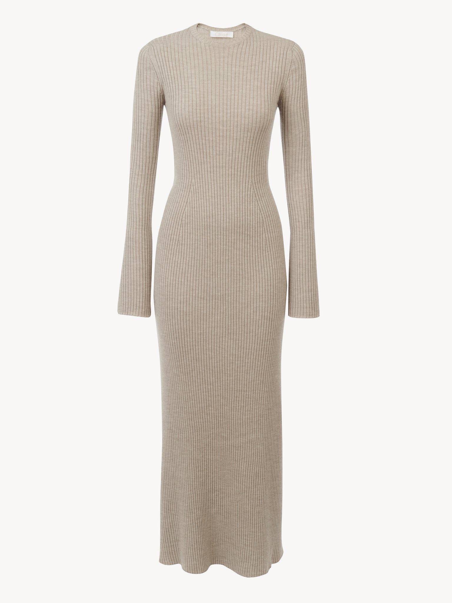 LONG RIBBED DRESS - 4