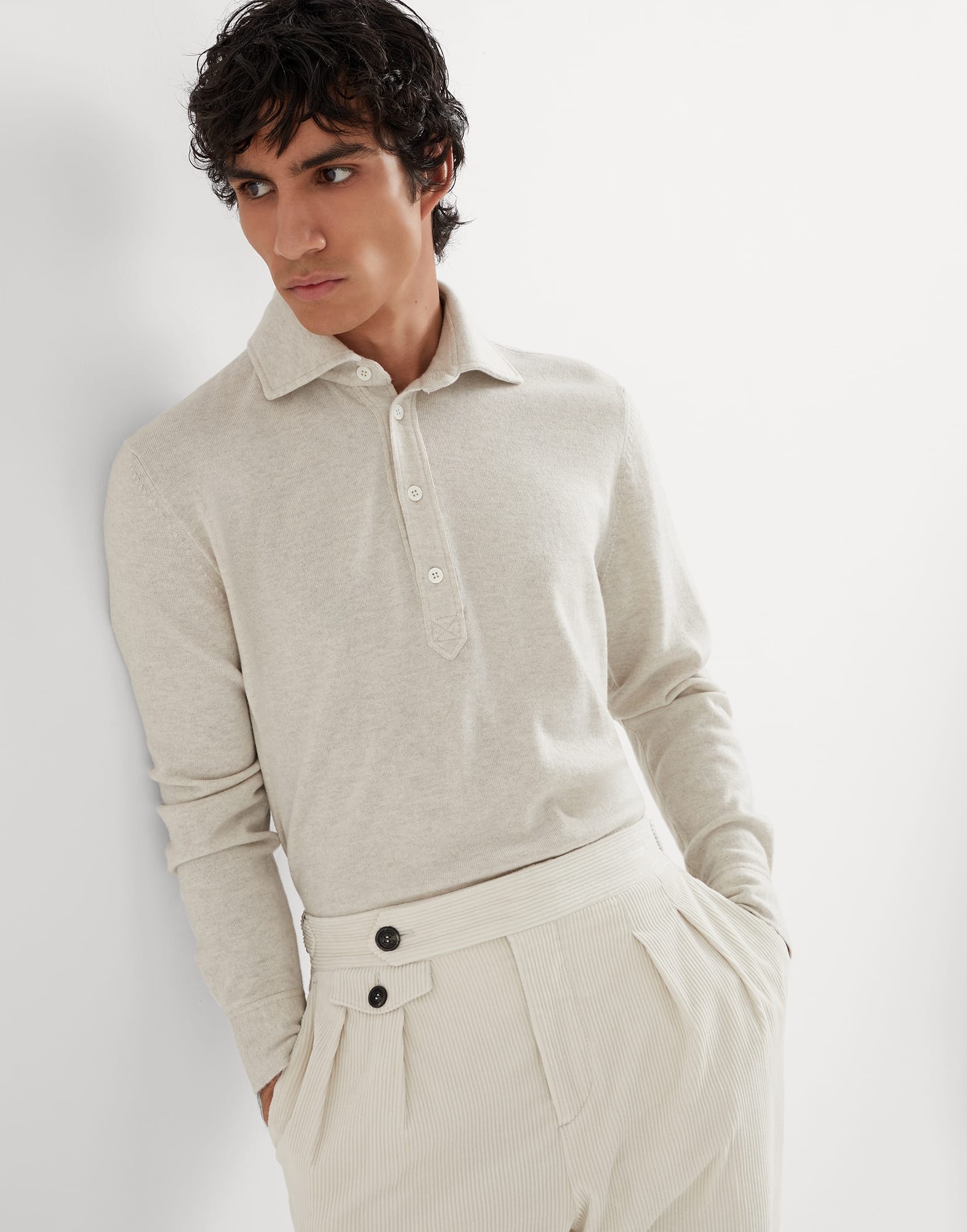 Cashmere knit polo - 4