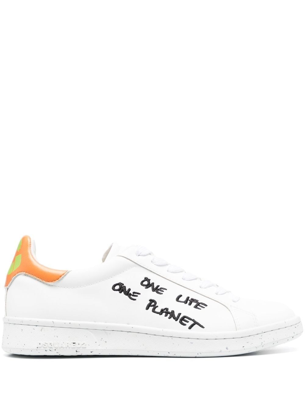 slogan-print low-top sneakers - 1