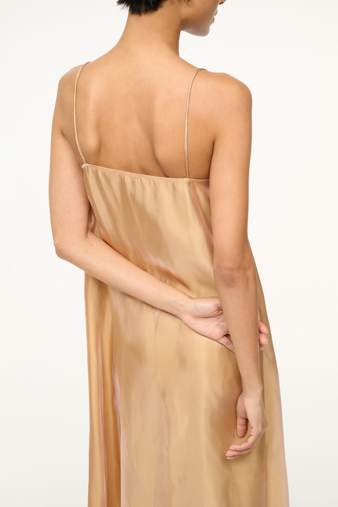 STAUD DELFINA DRESS ROSE GOLD - 6