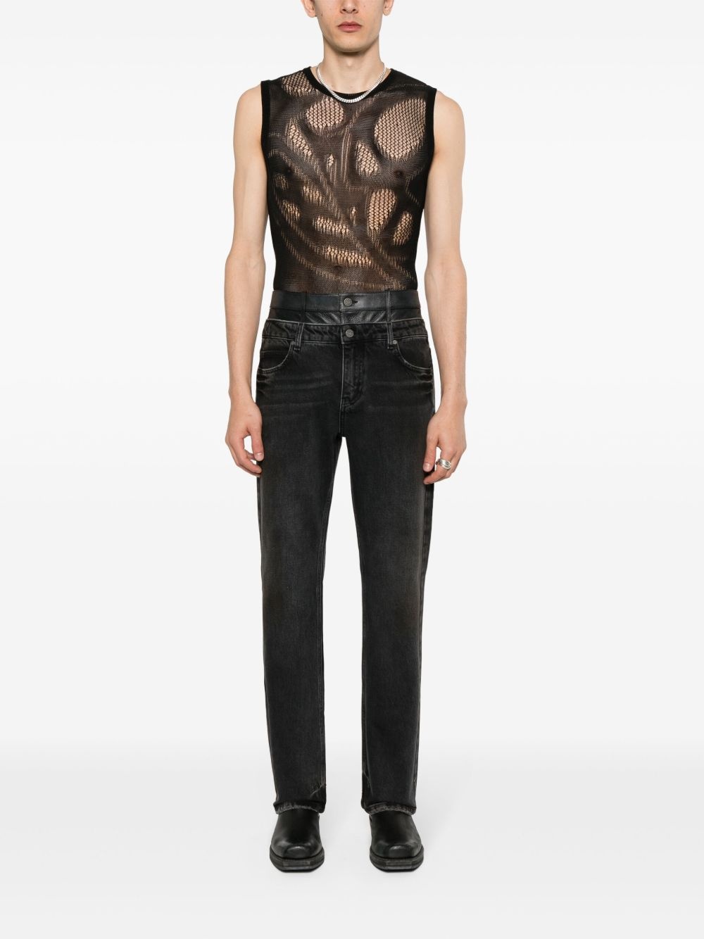 high-rise straight-leg jeans - 2