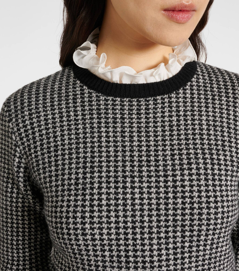 Houndstooth virgin wool sweater 5