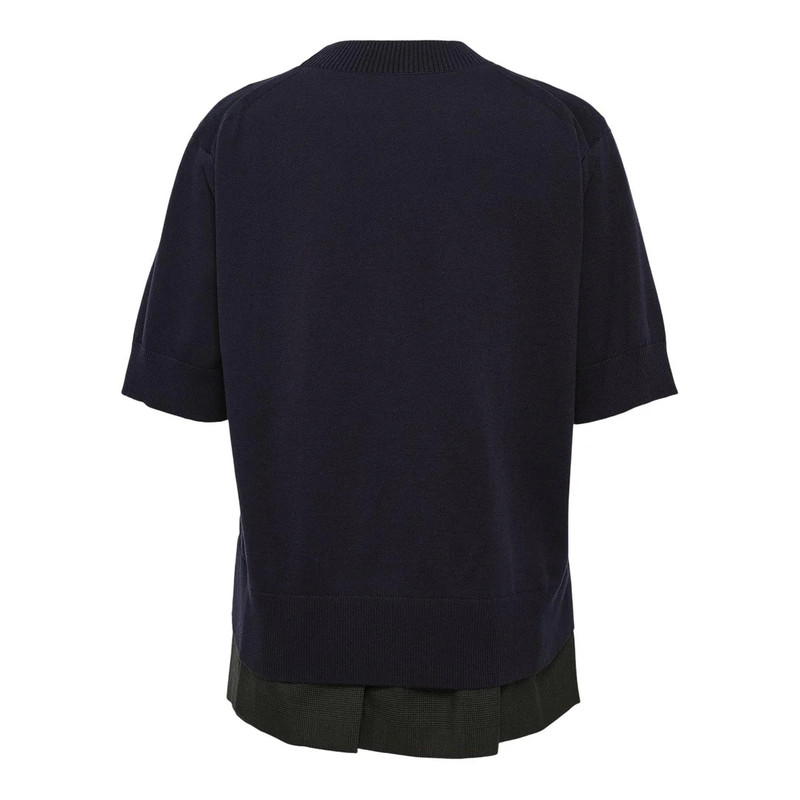 sacai Glen Check x Knit Pullover outlook