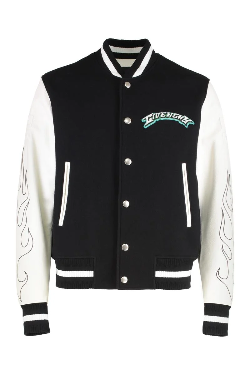 Givenchy Wool And Leather Bomber Jacket - 1