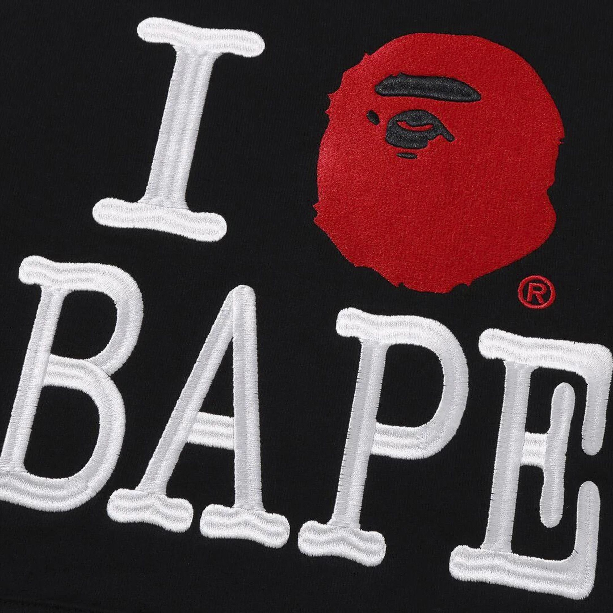 BAPE I Love BAPE Pullover Hoodie 'Black' - 3