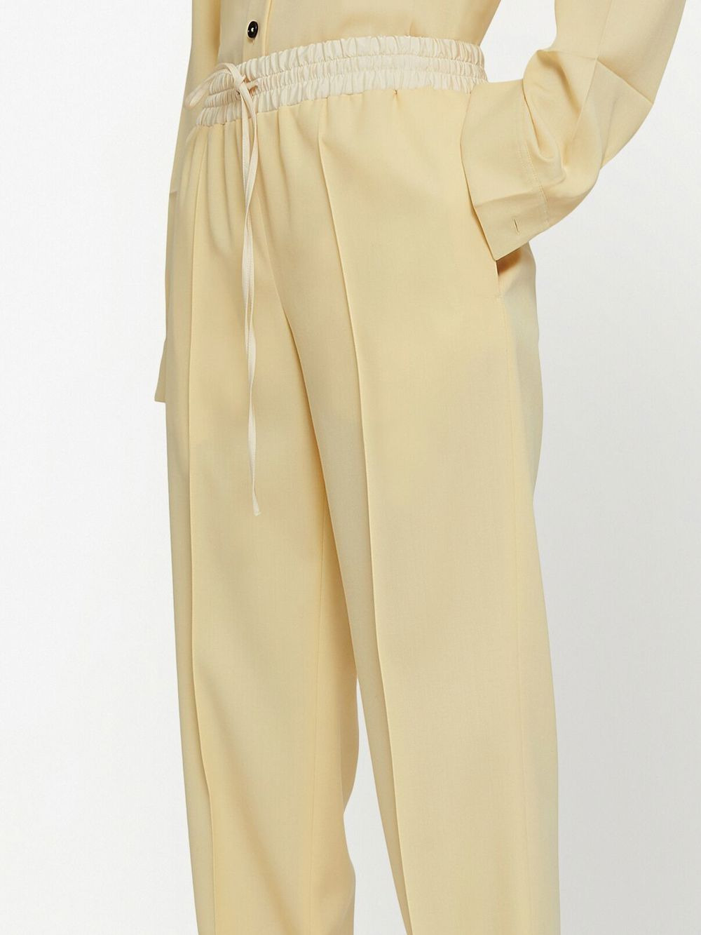 drawstring-fastening waist trousers - 5