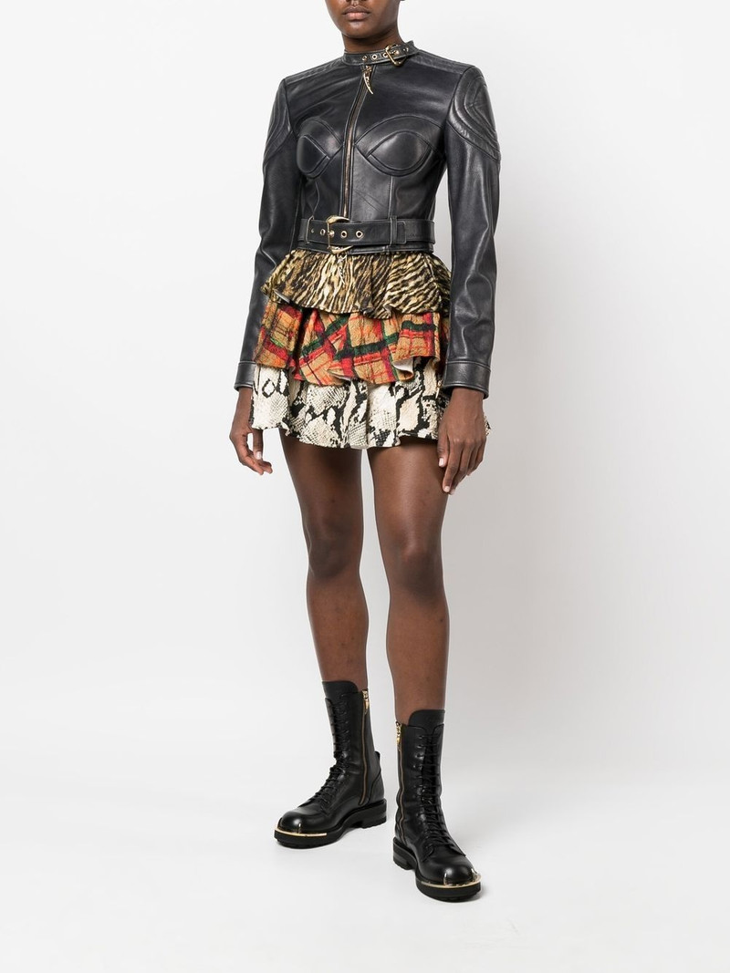 Roberto Cavalli layered short skirt outlook