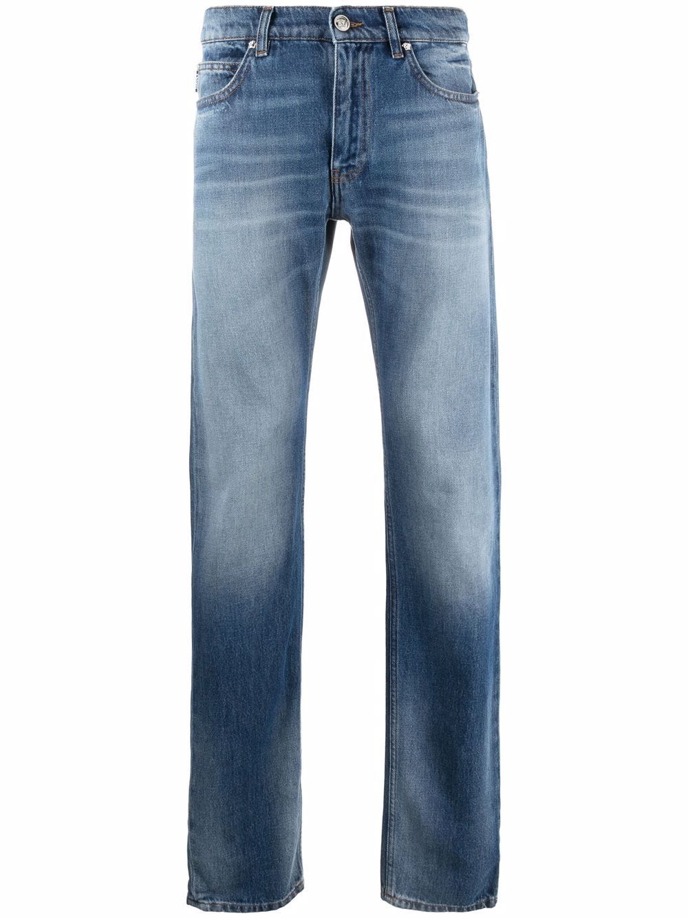 faded-effect straight-leg jeans - 1