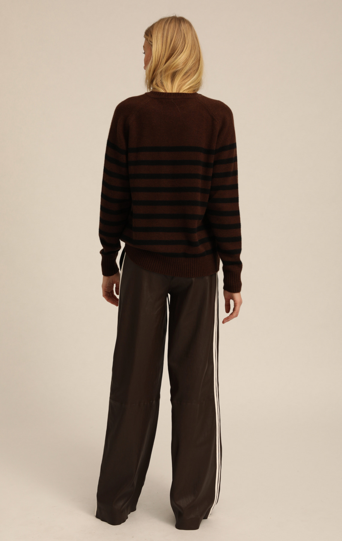 AMERICANO STRIPED CASHMERE CREWNECK - 8