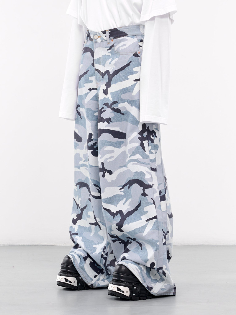 Blue Camo 큰 모양 청바지 2