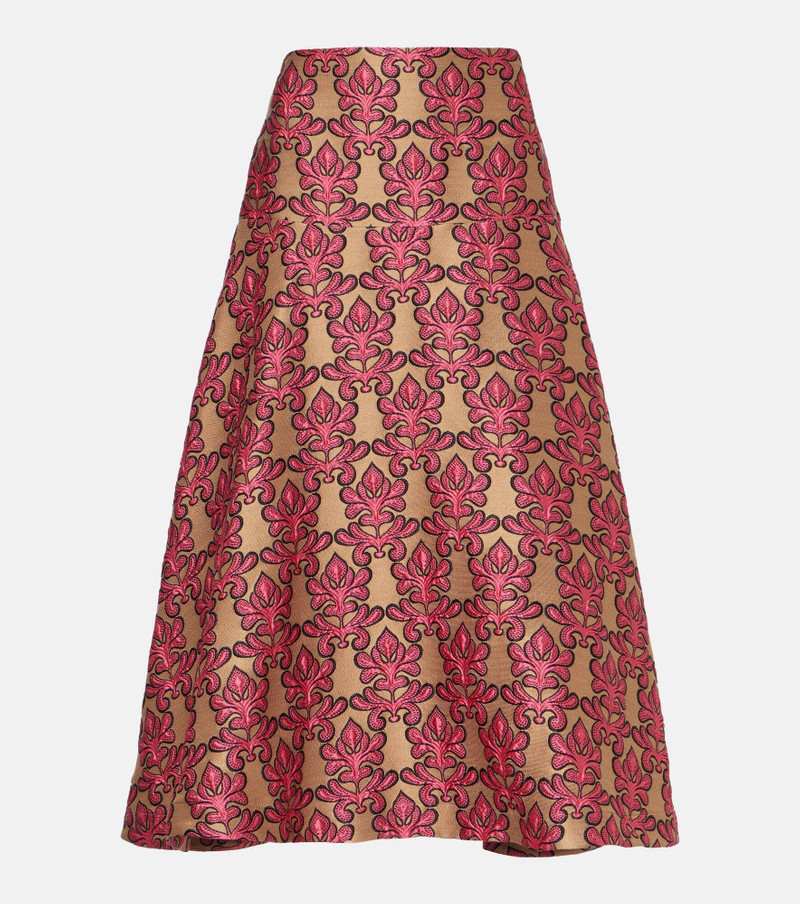 Janis cotton jacquard midi skirt 1