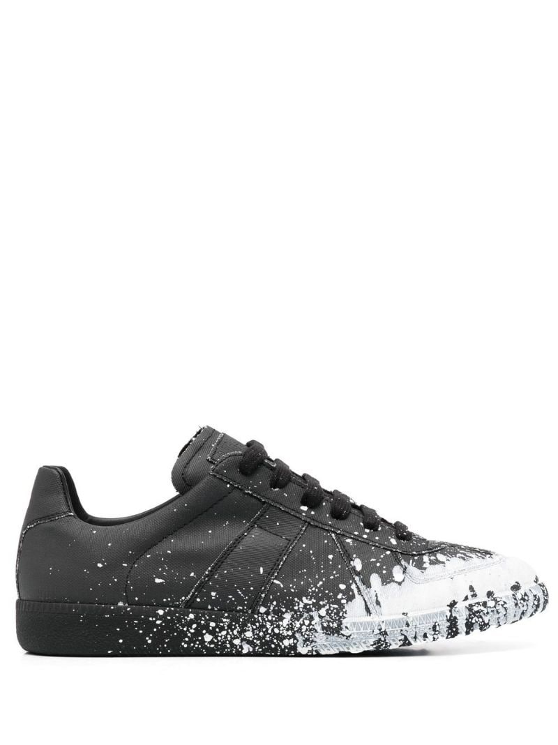 paint-splash low-top sneakers - 1